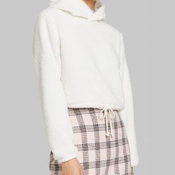 womens hooded sherpa